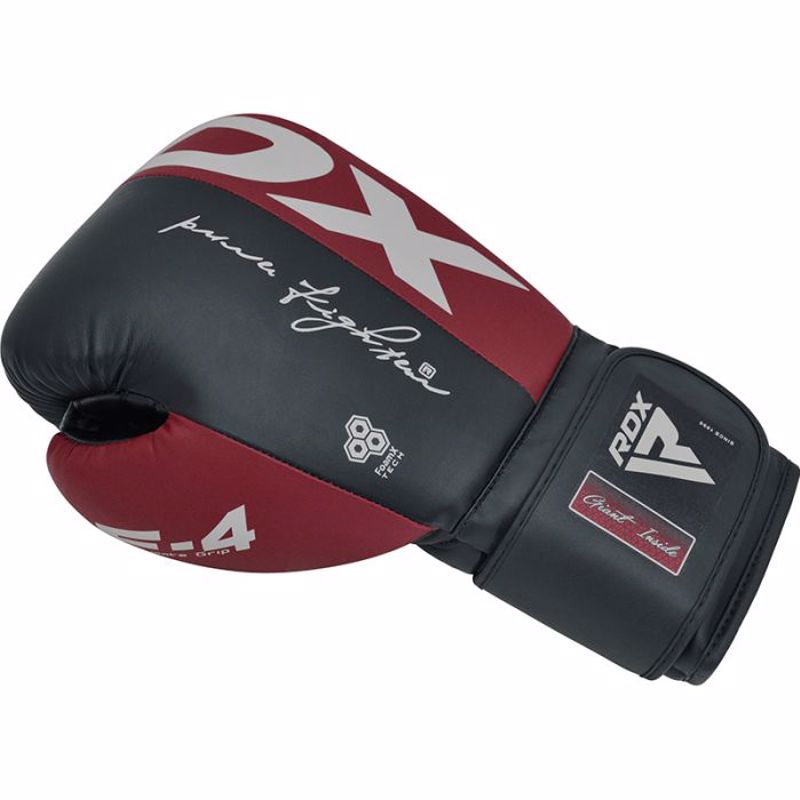 RDX F4 REX BOXING GLOVES - Maroon/blue